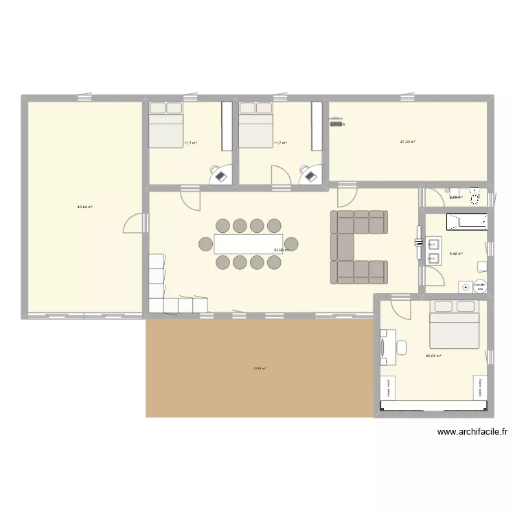MAISON. Plan de 8 Pièces et 170 m² MAISON. Plan de 8 Pièces et 170 m²