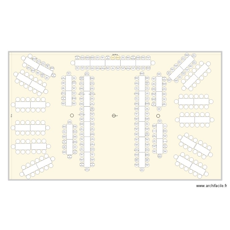 Plan de table mariage 2. Plan de 1 pièce et 375 m2