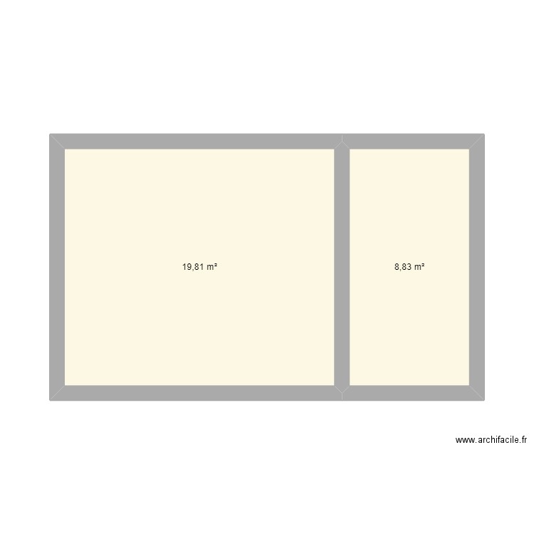 Adoc exrcice 3. Plan de 2 pièces et 29 m2