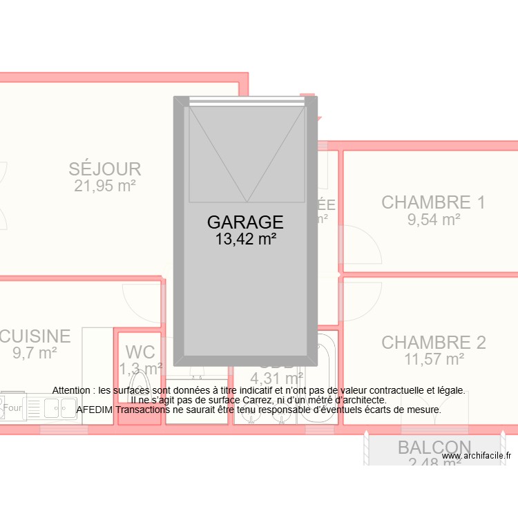 BI 24899. Plan de 12 pièces et 94 m2