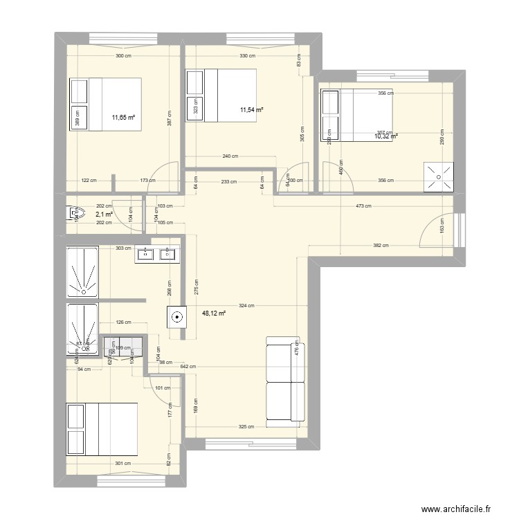 APPARTEMENT_VILLEURBANNE_V3. Plan de 0 pièce et 0 m2