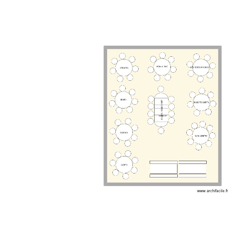 salle reception final. Plan de 1 pièce et 120 m2