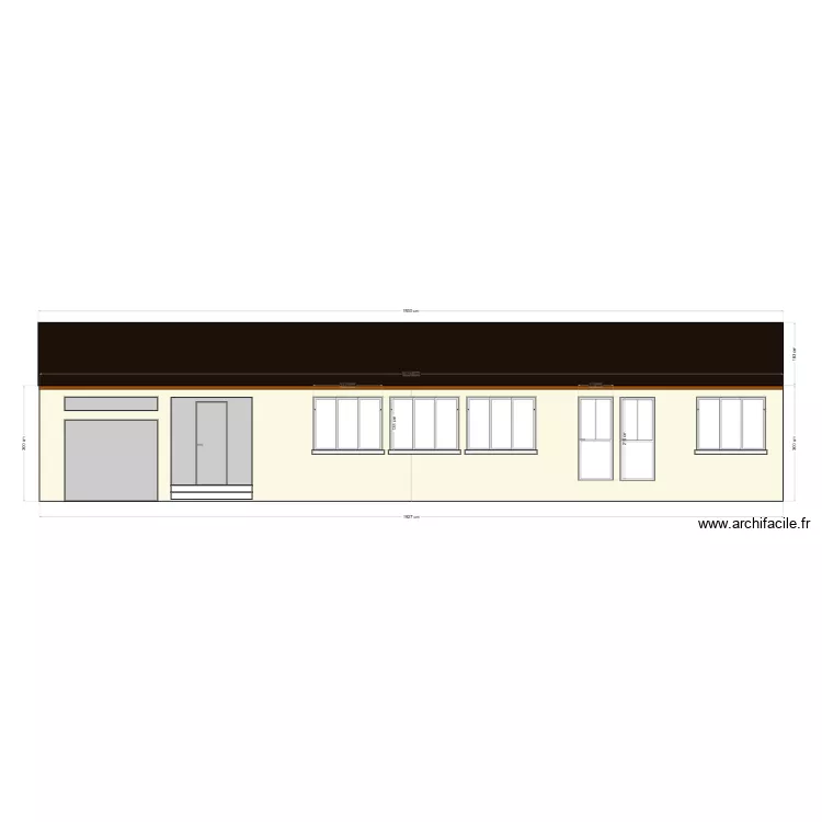 fa&ccedil;ade 1 apres. Plan de 