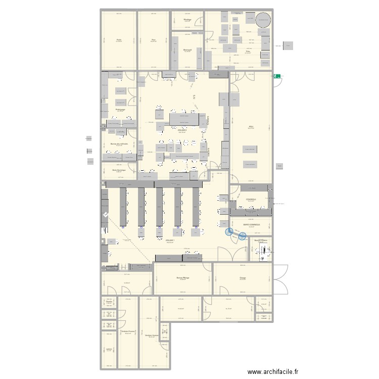 Plan Contrôle 20240405. Plan de 31 pièces et 573 m2