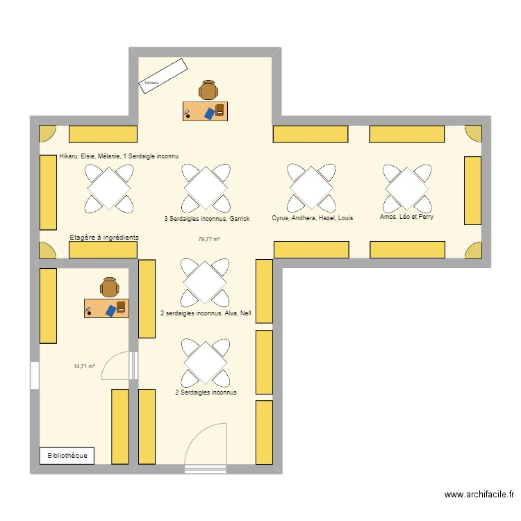 Salle de potions. Plan de 0 pièce et 0 m2