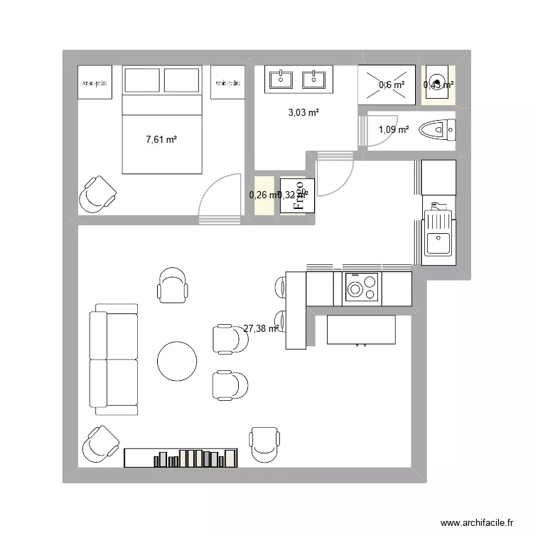 Baron de castro 2. Plan de 8 et 41 m² Baron de castro 2. Plan de 8 et 41 m²