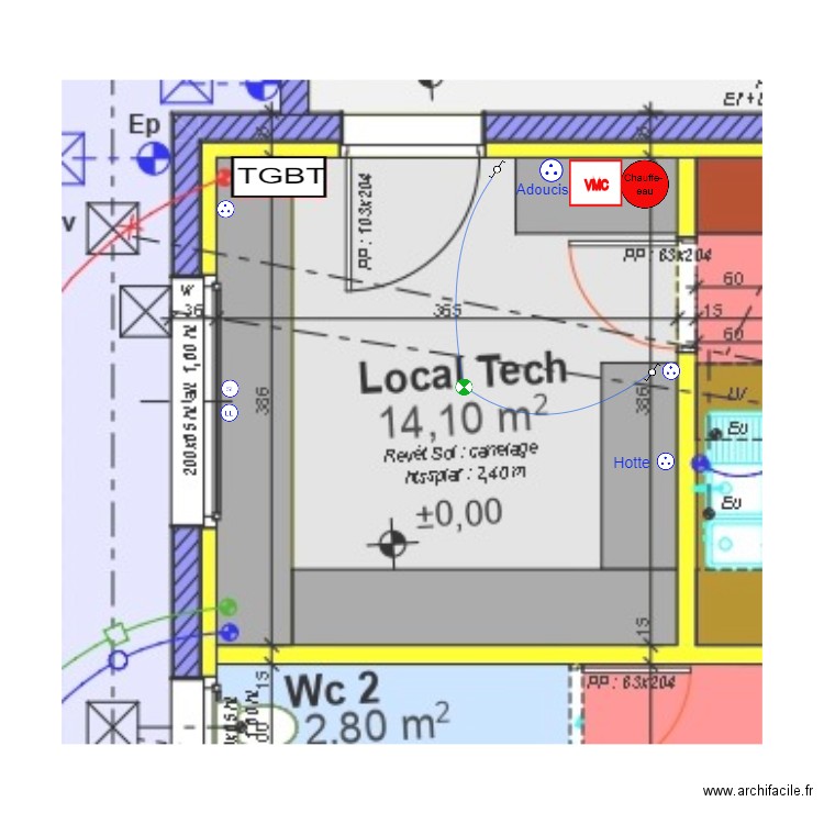 Hubert Patrick Local Technique. Plan de 0 pièce et 0 m2