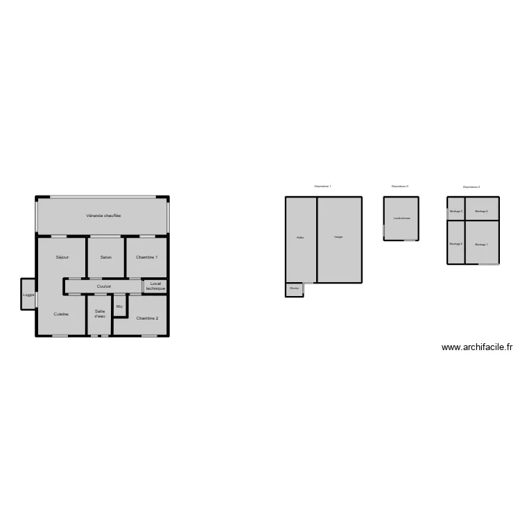 Chartois ndm. Plan de 17  et 66 m²
