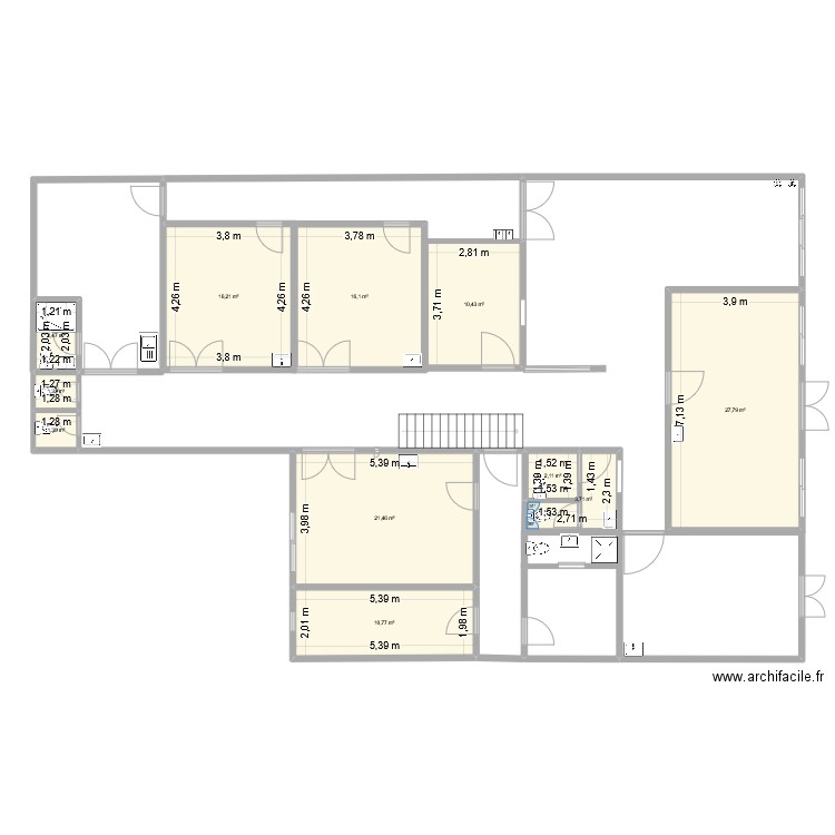 RDC VP equipé4. Plan de 11 pièces et 114 m2