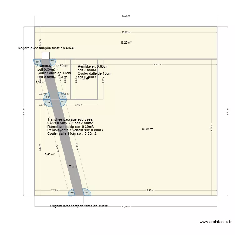 VRD TOURRET. Plan de 