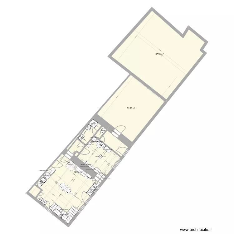 modif 17-5-26. Plan de 3  et 147 m²