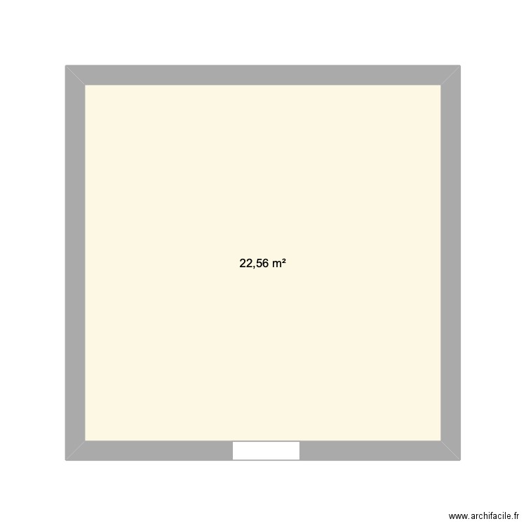 Room. Plan de 1 pièce et 23 m2