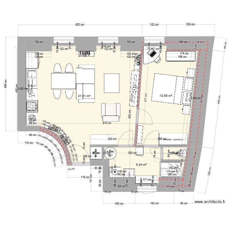 2024-07-22 Tunnel6 bas isolé aménagé C. Plan de 0 pièce et 0 m2