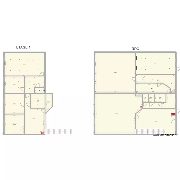 Au Bonheur des Crazy Dames PROJET elec. Plan de 19  et 598 m²
