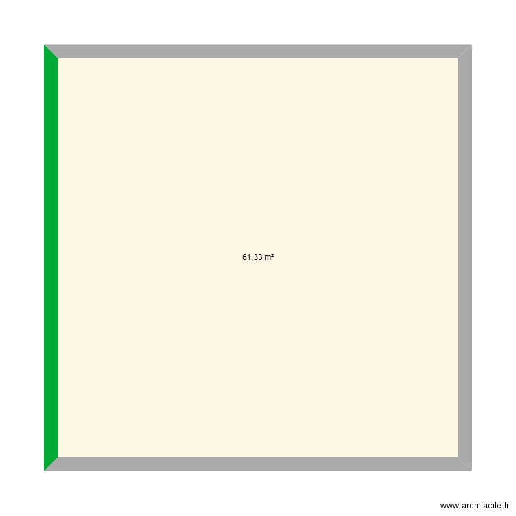 Fernandes. Plan de 1 pièce et 61 m2