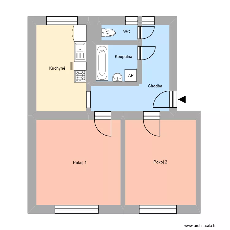 Na N&aacute;břež&iacute; 102 byt 6. Plan de 10 Pièces et 177 m²