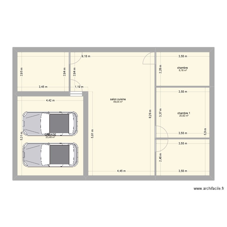 maison fab. Plan de 4 pièces et 102 m2