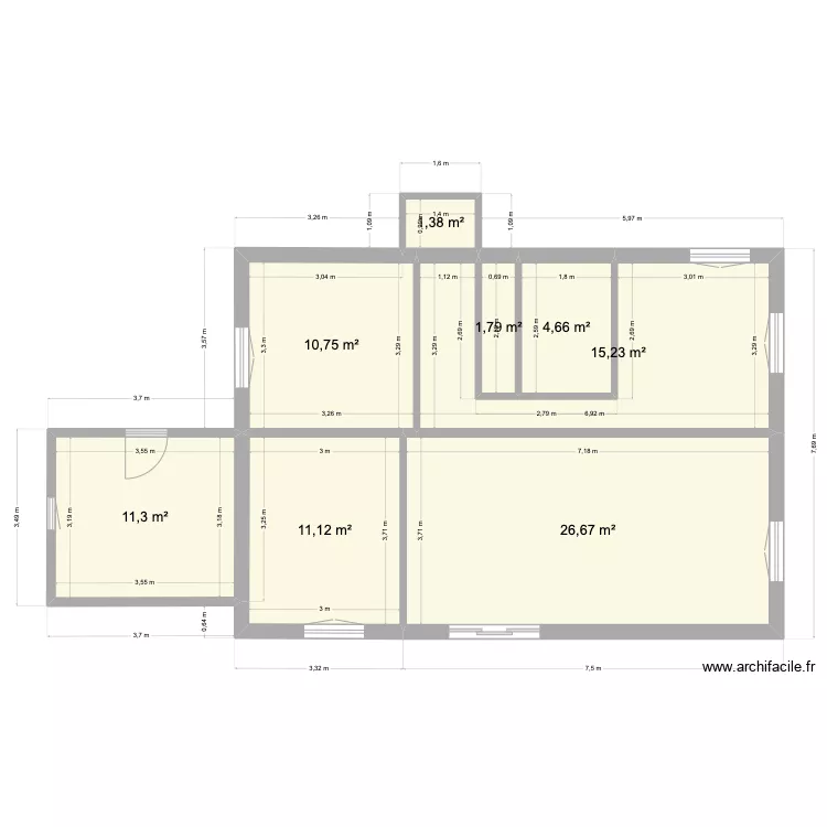 maison herm. Plan de 