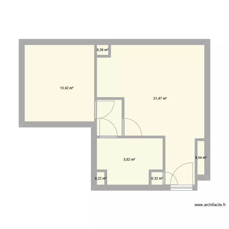 App. Plan de 7  et 42 m²