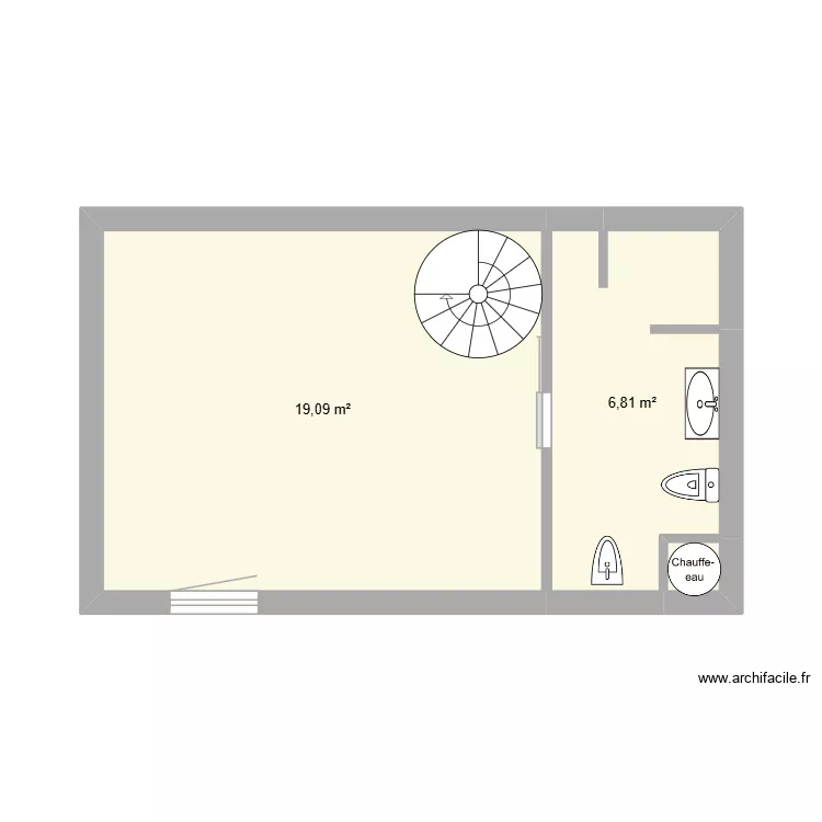 HELENE. Plan de 3  et 26 m²