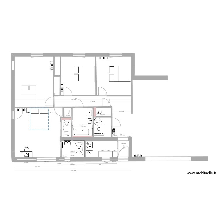 Plan partie centrale. Plan de 0 pièce et 0 m2