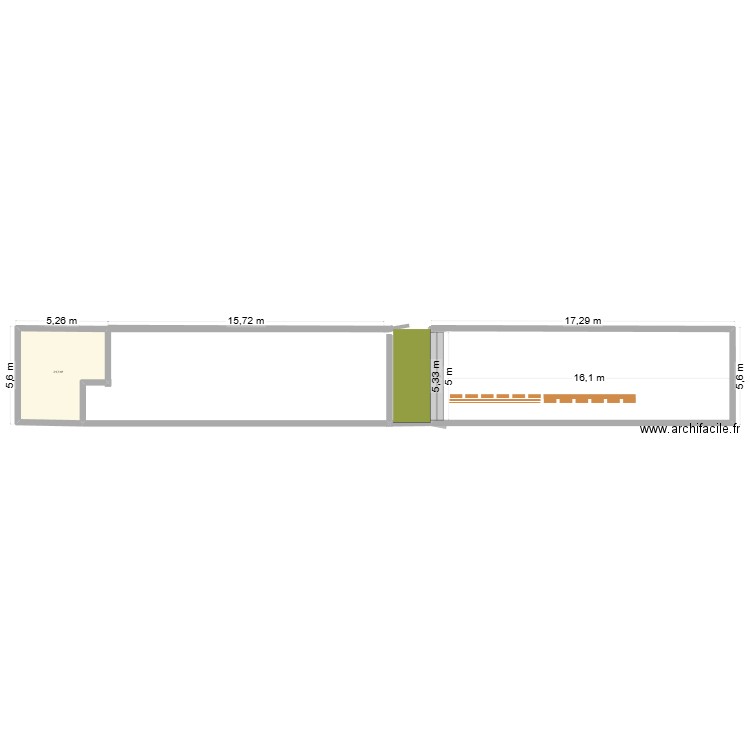 PLAN CADASTRE1. Plan de 1 pièce et 22 m2