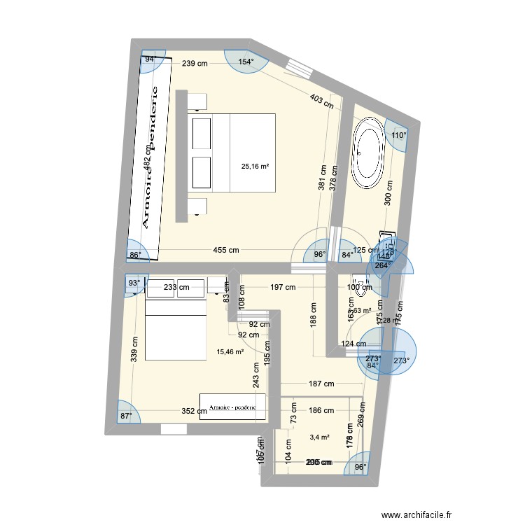 guillaume. Plan de 7 pièces et 95 m2
