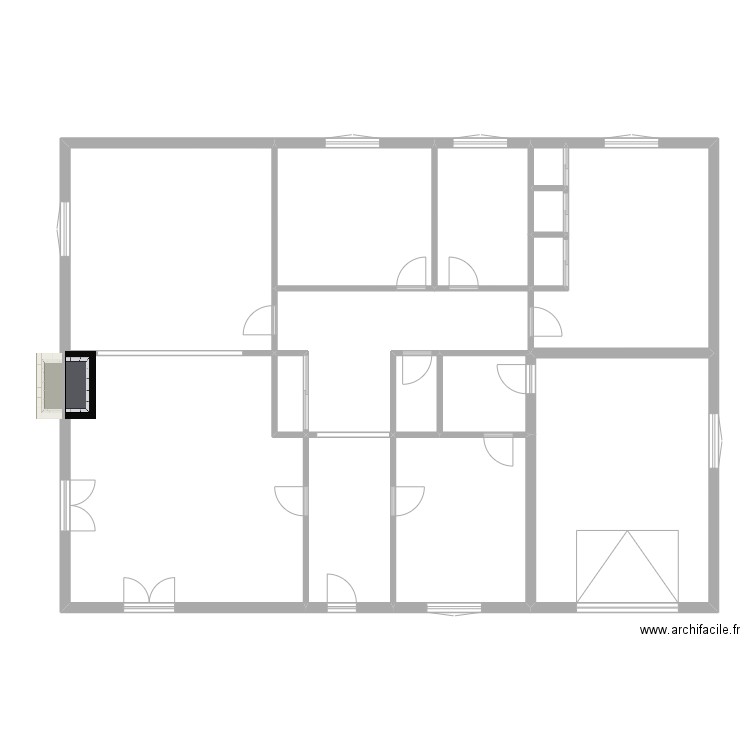 AUGIER. Plan de 15 pièces et 210 m2