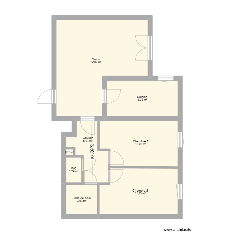 garcia david apt bx. Plan de 8 pièces et 63 m2
