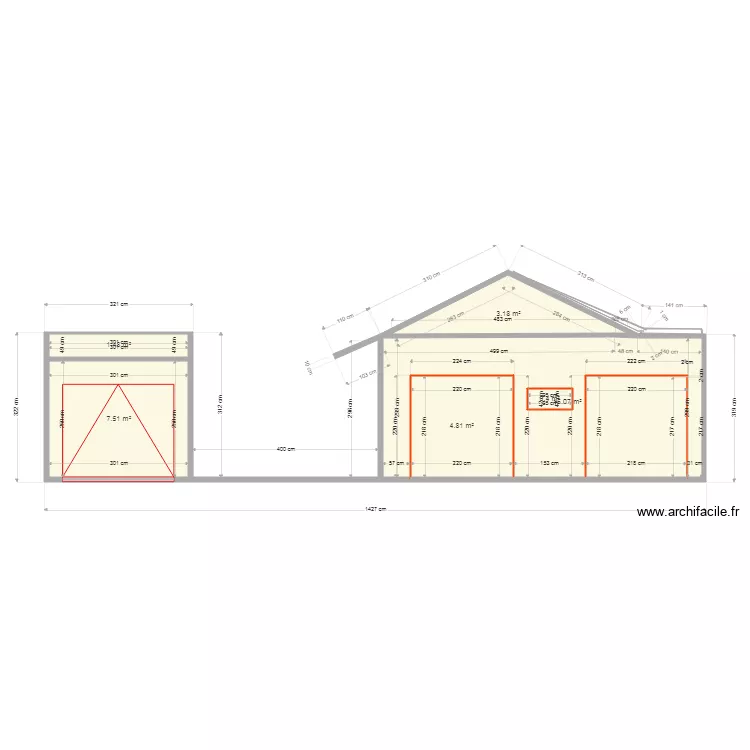 MESCHERS DEF PIGNON NORD AVEC EMPLACEMENT VERANDA. Plan de MESCHERS DEF PIGNON NORD AVEC EMPLACEMENT VERANDA. Plan de