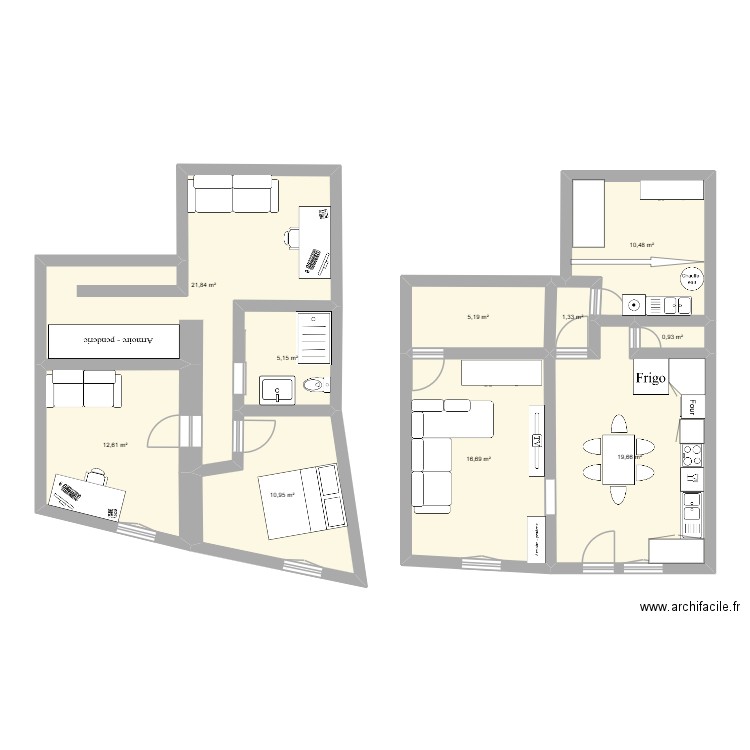 roubia. Plan de 10 pièces et 105 m2