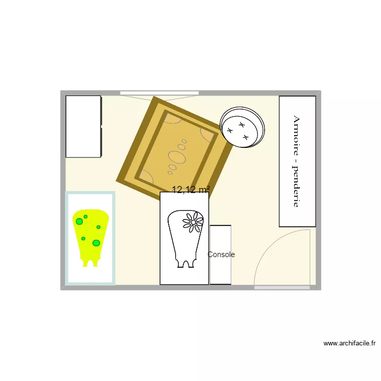 Chambre JA/JB_V2. Plan de 