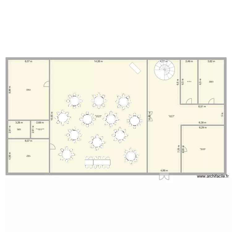 Ch&acirc;teau de Mauvetour. Plan de 9  et 521 m²