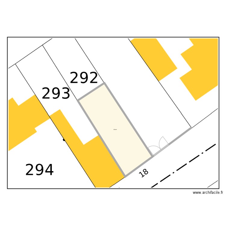 plan avec metrage. Plan de 1 pièce et 97 m2