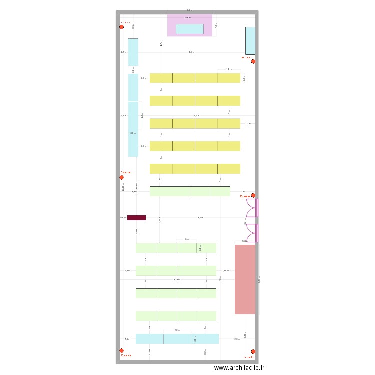 SALLE pour CD AIN St-Laurent. Plan de 1 pièce et 297 m2