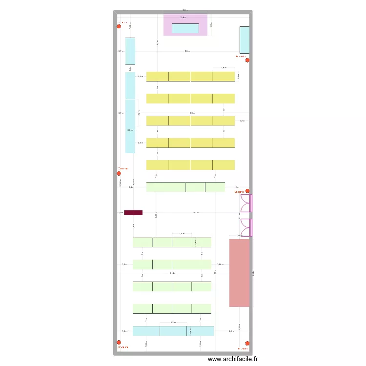 SALLE pour CD AIN St-Laurent. Plan de 