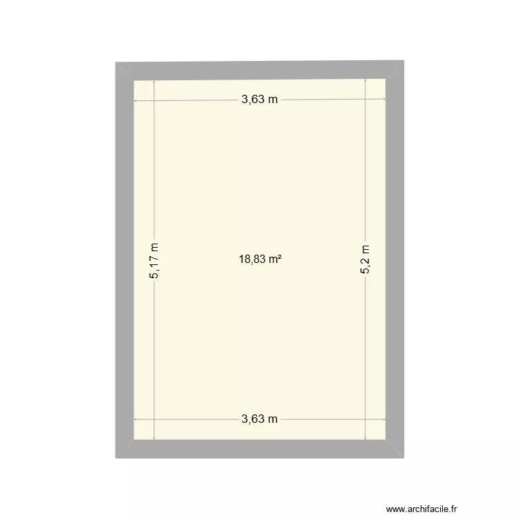 RESTRUCTURATION 19 Julien MINOS. Plan de 1  et 19 m²