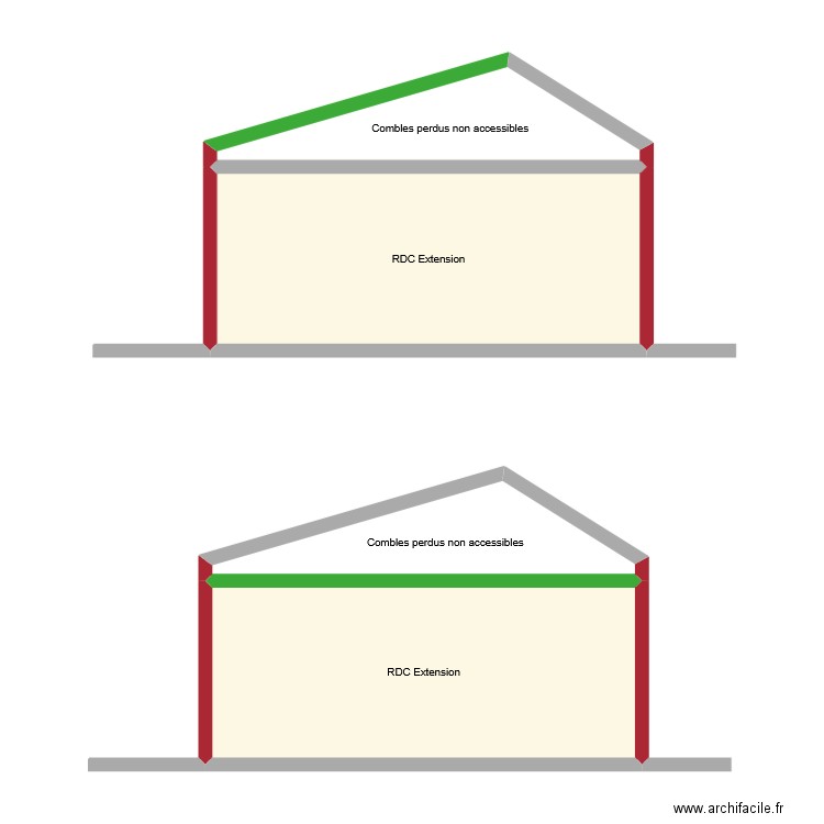 HUART Controle chantier. Plan de 4 pièces et 54 m2