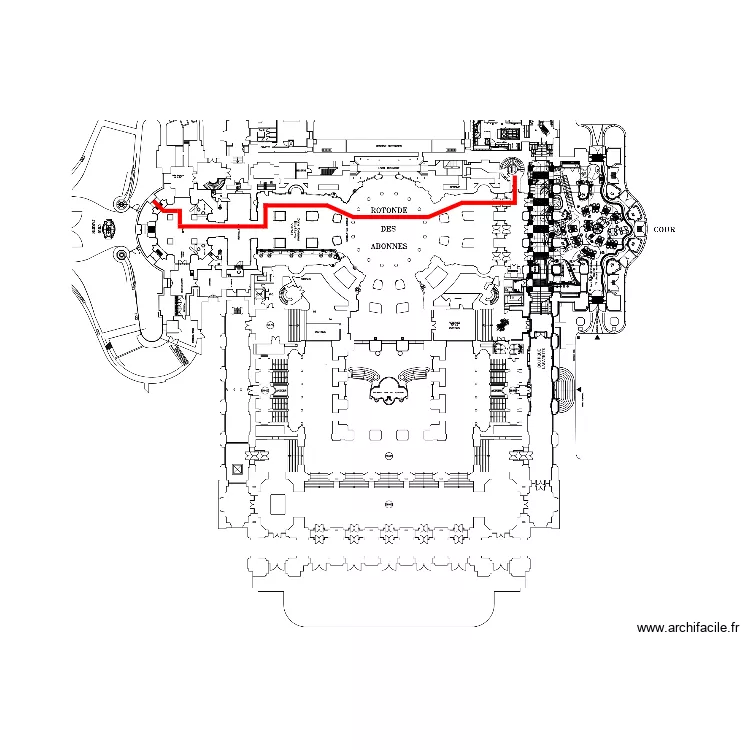 ROTONDE DES ABONNES. Plan de 
