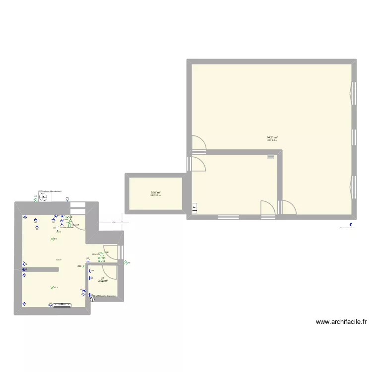 gite BACKUP pl m degauquier 18. Plan de 7  et 167 m²