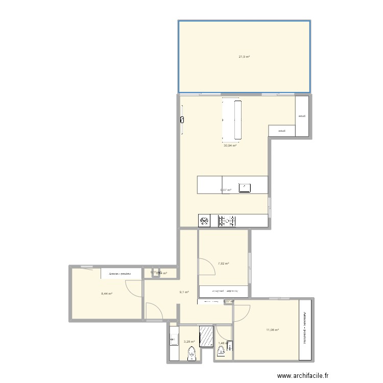 test2. Plan de 12 pièces et 95 m2