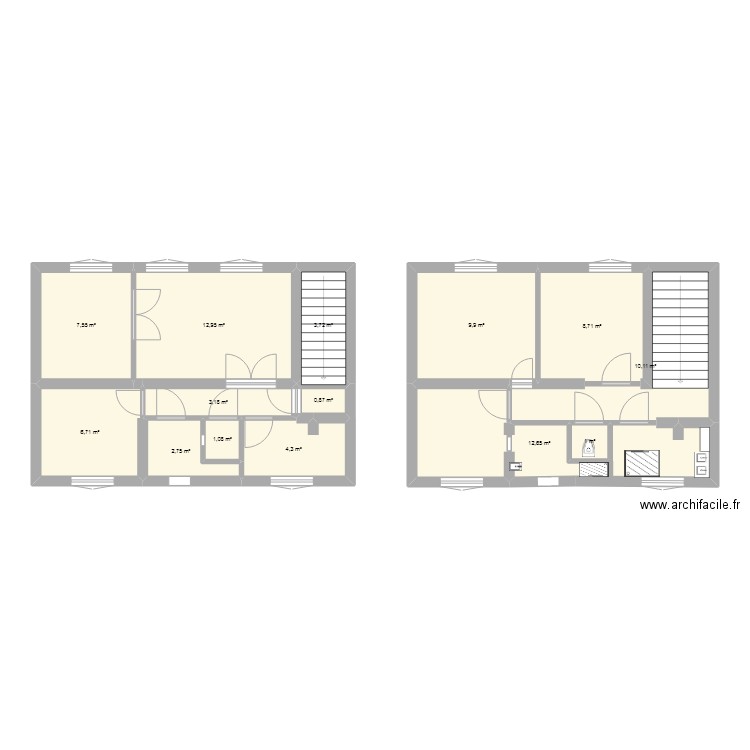 VLB 0224 2ème étage. Plan de 0 pièce et 0 m2
