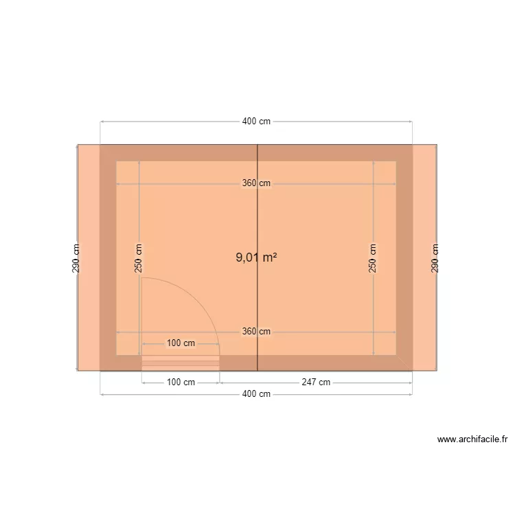cabanon jardin. Plan de 
