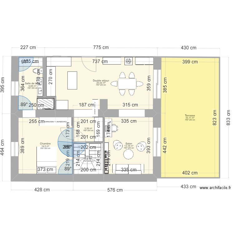 sur nouf. Plan de 7 pièces et 101 m2