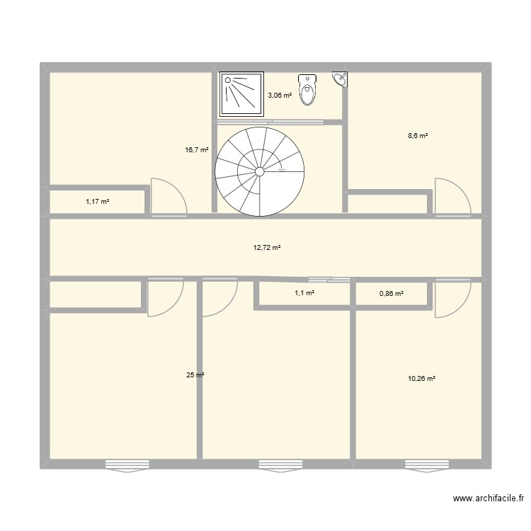 DRAIJ. Plan de 9 pièces et 79 m2