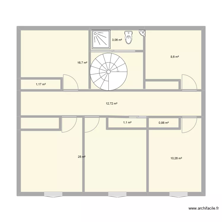 DRAIJ. Plan de 9 pièces et 79 m²