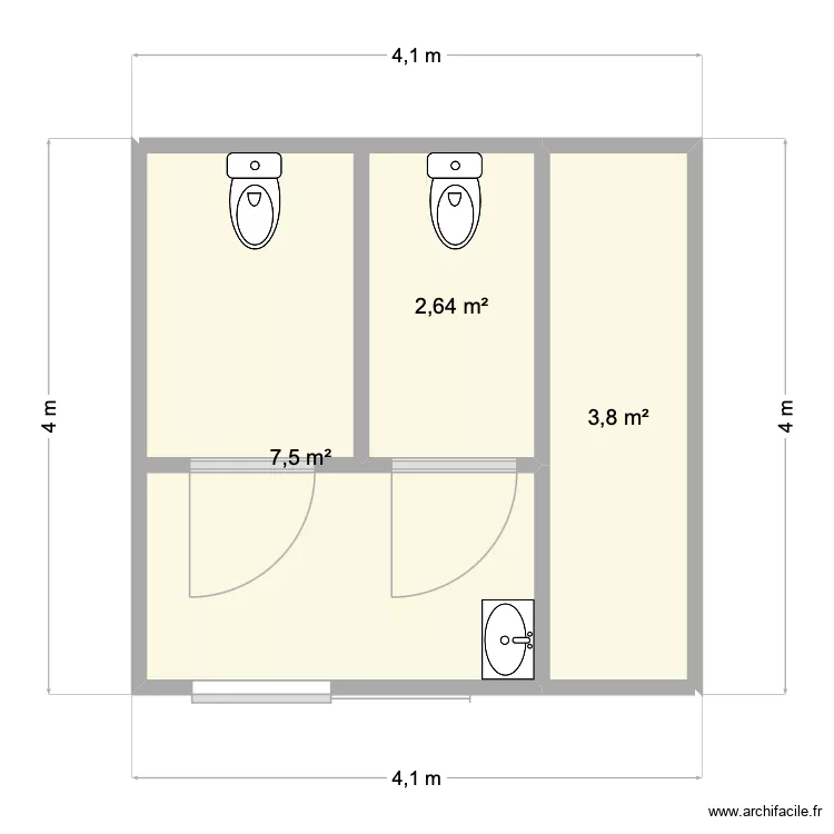 chiotte ttc. Plan de 3 et 14 m² chiotte ttc. Plan de 3 et 14 m²