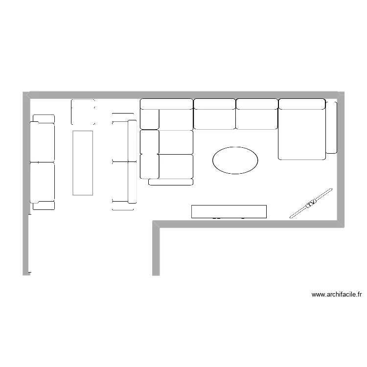 petit salon. Plan de 