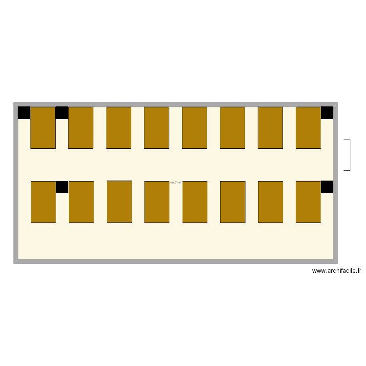 tri1. Plan de 1 pièce et 194 m2