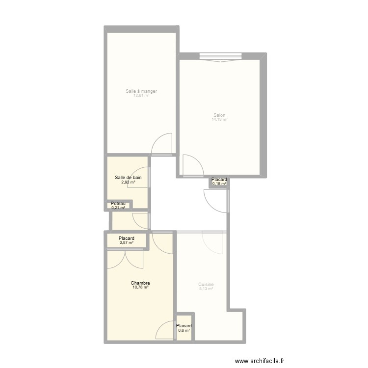 81 ST AUGUSTIN. Plan de 15 pièces et 66 m2